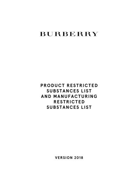 burberry minimum wage|burberry product restricted substance list.